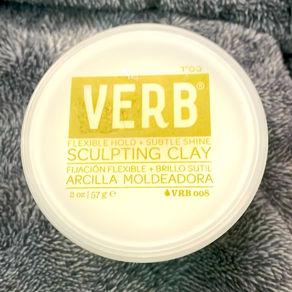 Verb sculpting clay, flexible, hold plus subtle shine 2 fluid ounces brand new!